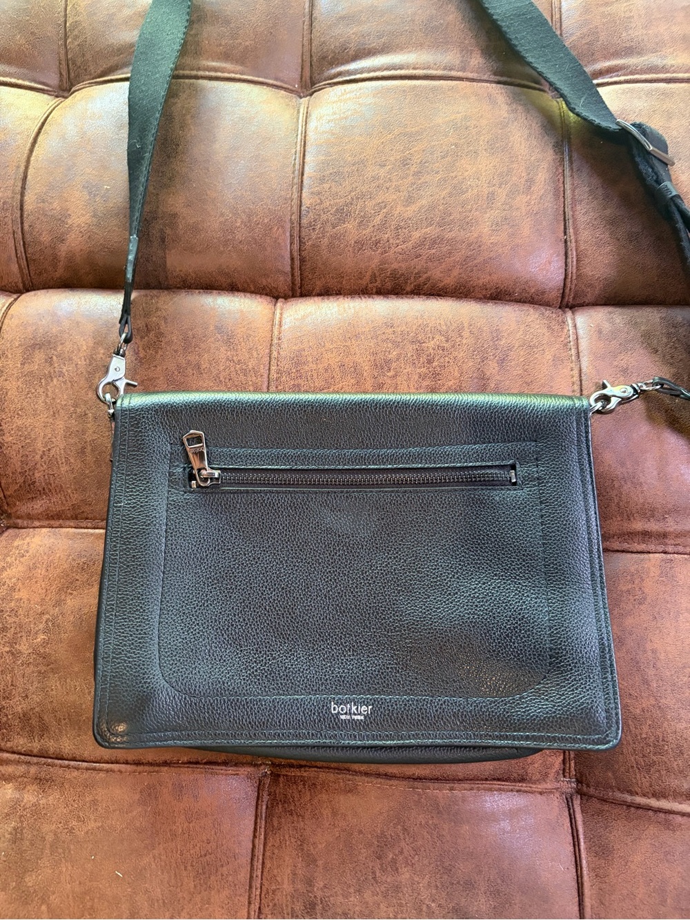 Botkier Black Pebbled Leather Crossbody Bag